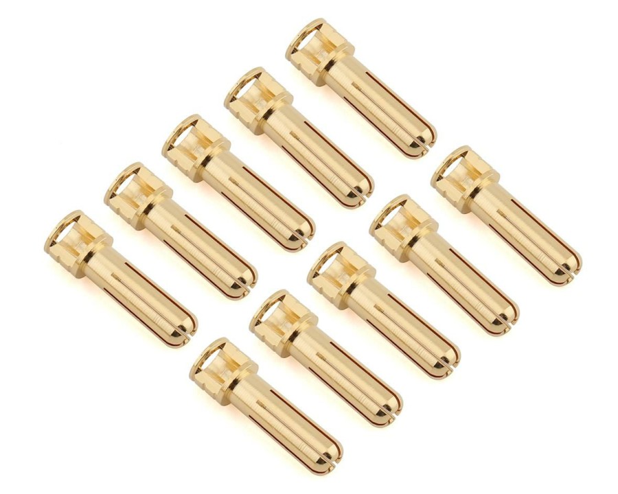 Charging * | Ruddog 5Mm Gold Cooling Head Bullet Plugs (10)