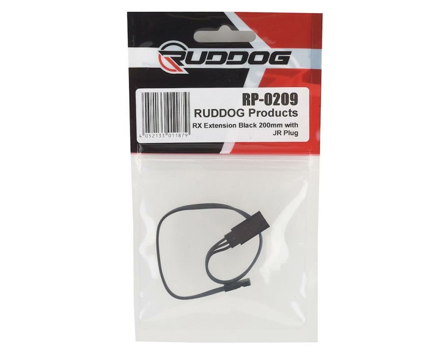 Electronics * | Ruddog 200Mm Receiver Extension Wire W/Jr Plug (Black)