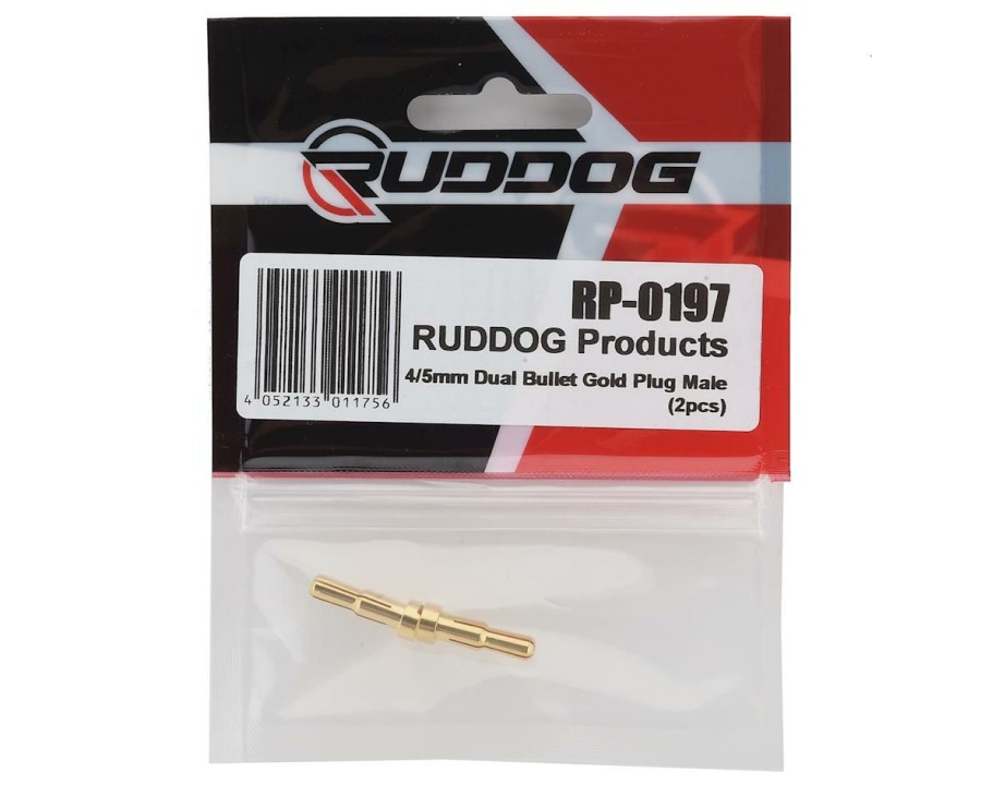 Electronics * | Ruddog 4/5Mm Dual Gold Male Bullet Plug (2)