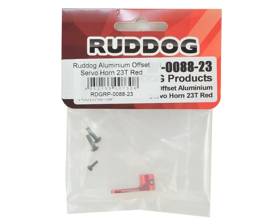 Parts * | Ruddog Aluminum Offset Servo Horn (Red) (23T Jr/Airtronics/Ko)