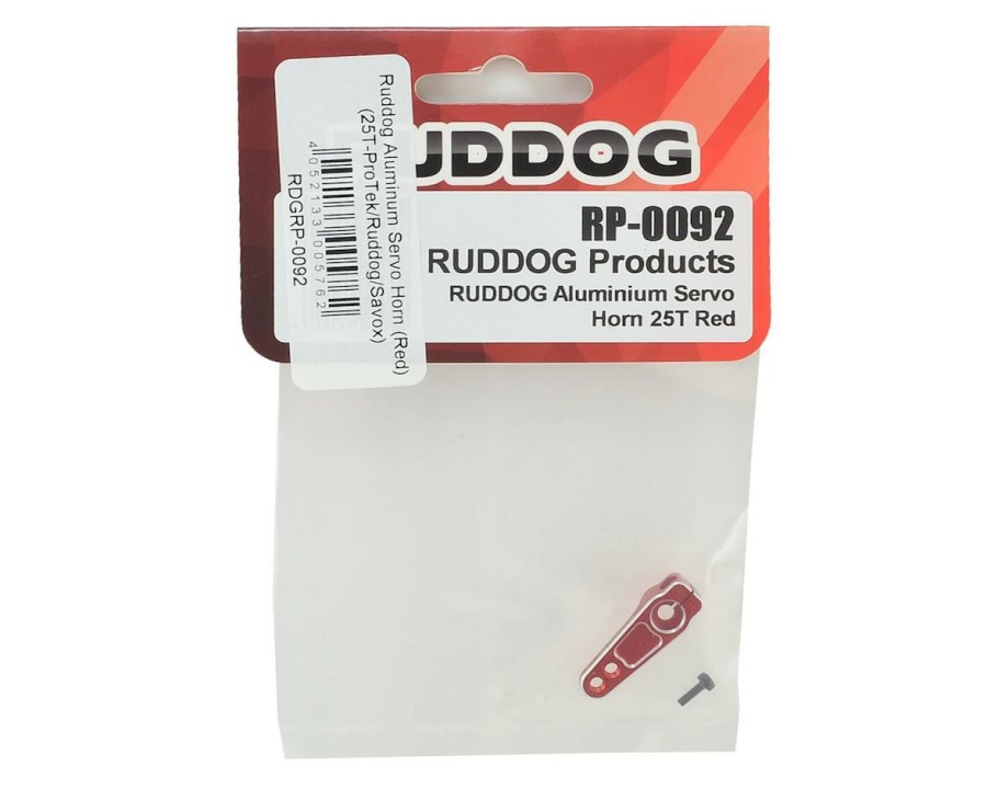 Parts * | Ruddog Aluminum Servo Horn (Red) (25T-Protek/Ruddog/Savox)