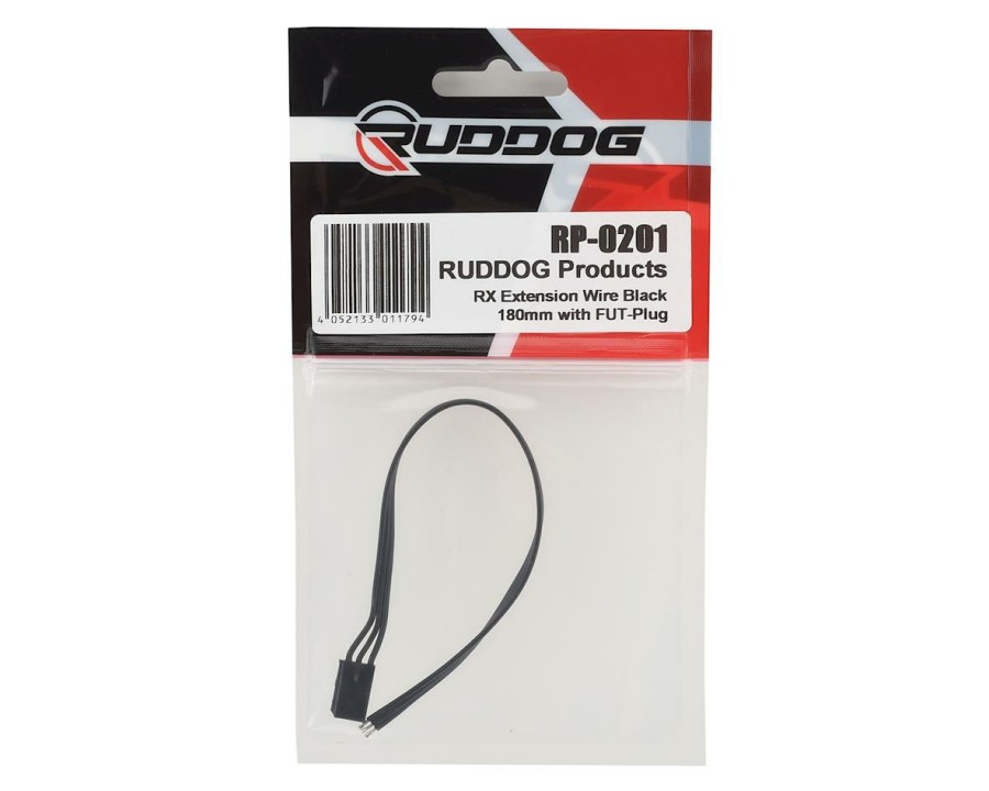 Electronics * | Ruddog 180Mm Receiver Wire Pig Tail W/Fut Plug (Black)