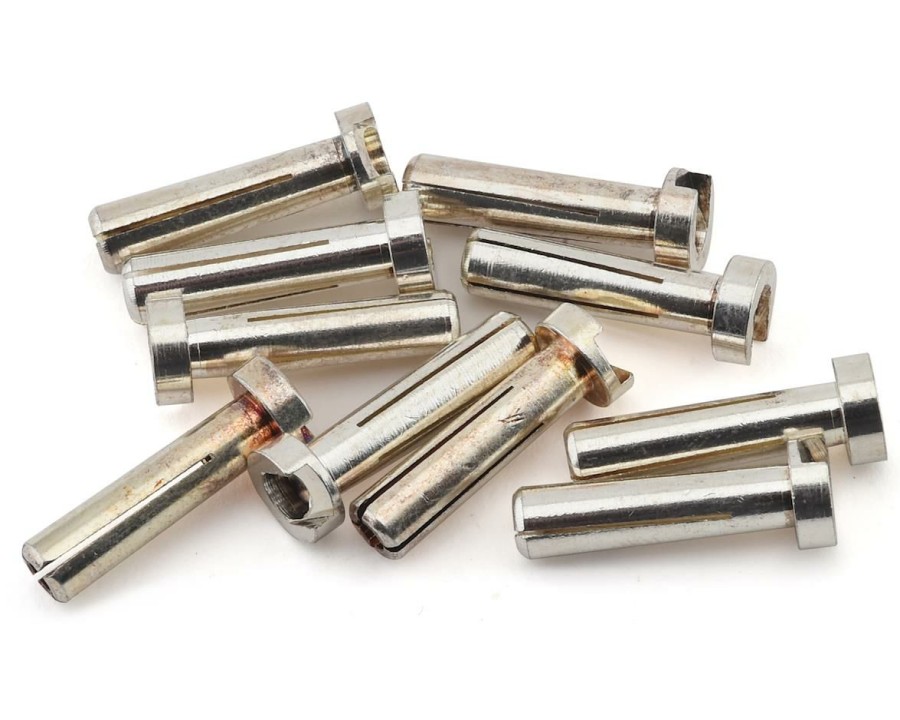 Electronics * | Ruddog 4Mm Silver Male Bullet Plug (10) (18Mm Long)