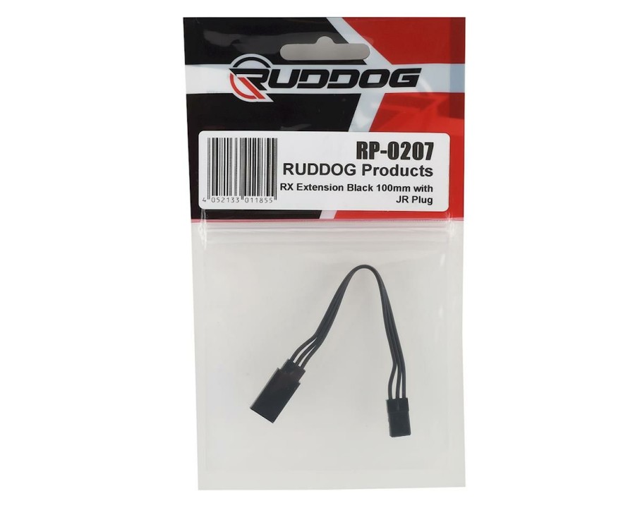 Electronics * | Ruddog 100Mm Receiver Extension Wire W/Jr Plug (Black)