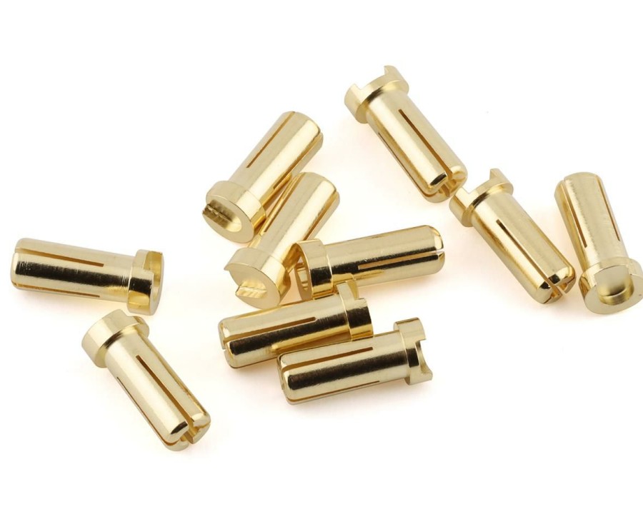 Electronics * | Ruddog 5Mm Gold Male Bullet Plug (10) (14Mm Long)