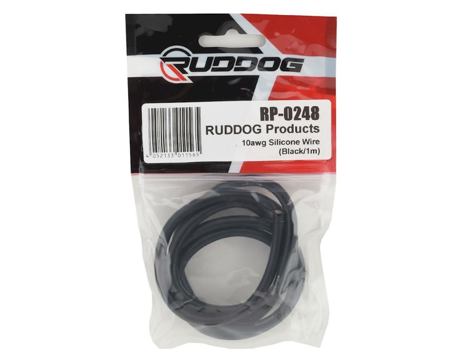 Electronics * | Ruddog 10Awg Silicone Wire (Black) (1 Meter)