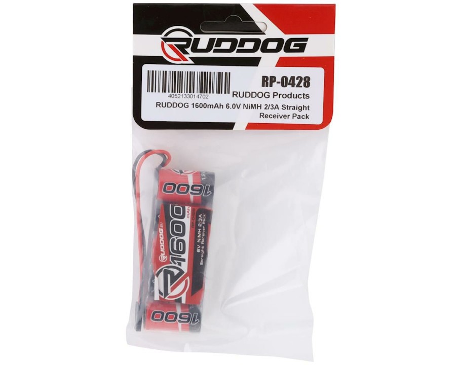 Charging * | Ruddog 5-Cell Nimh 2/3A Straight Receiver Pack (6.0V/1600Mah)