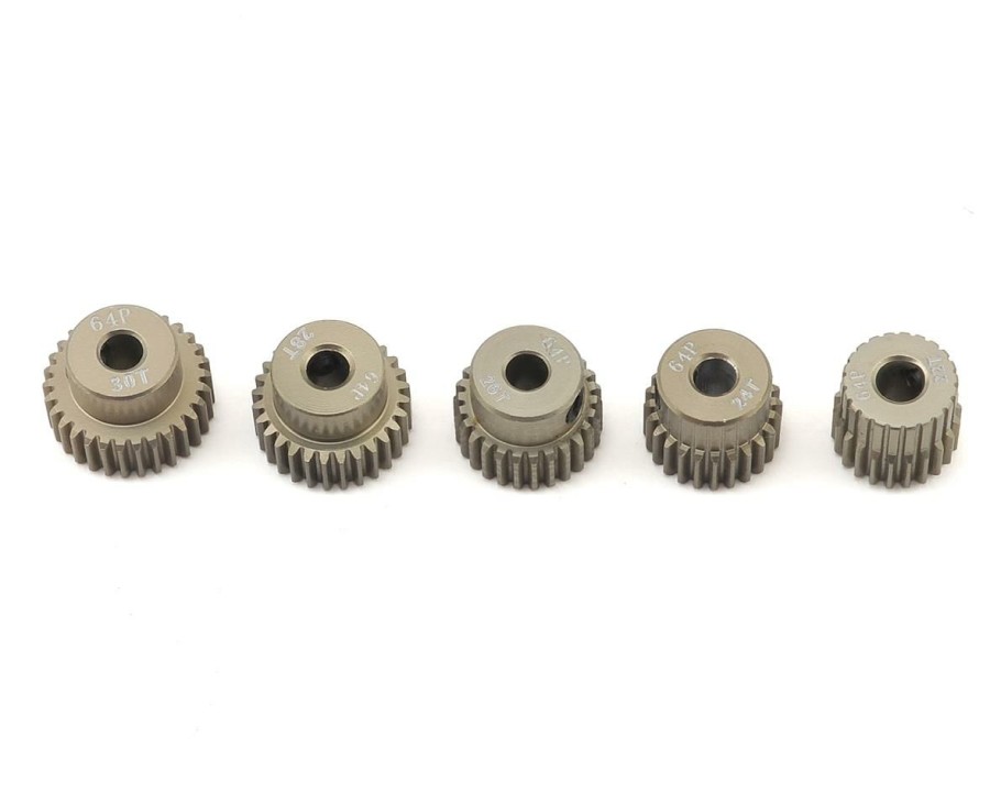 Parts * | Ruddog 5-Pack 64P Aluminum Pinion Gear Even Pack (22,24,26,28,30T)