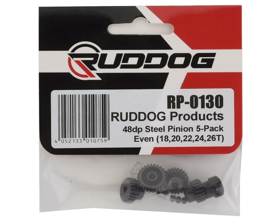 Parts * | Ruddog Steel 48P Pinion Gear "Even" 5-Pack Set (18,20,22,24,26T)