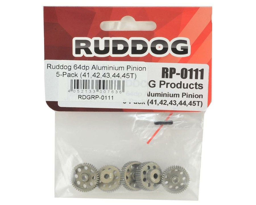 Parts * | Ruddog 5-Pack 64P Aluminum Pinion Gear Pack (41,42,43,44,45T)