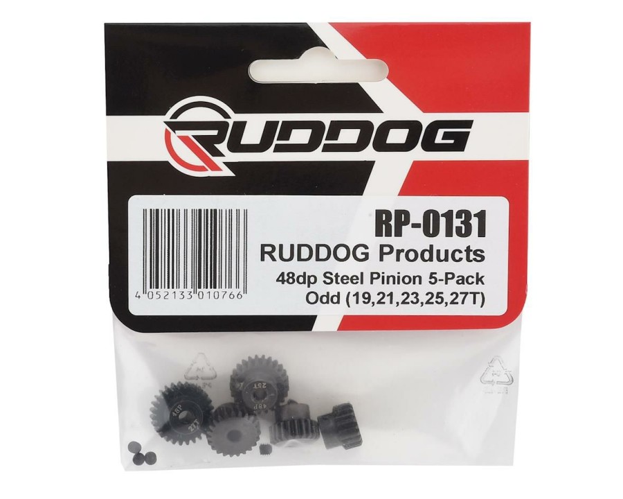 Parts * | Ruddog Steel 48P Pinion Gear Odd 5-Pack Set (19,21,23,25,27T) (3.17Mm Bore)