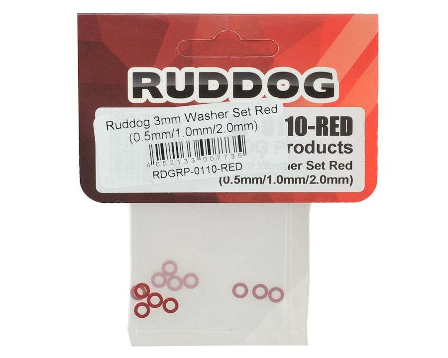 Parts * | Ruddog 3Mm Washer Set (Red) (0.5Mm/1.0Mm/2.0Mm)