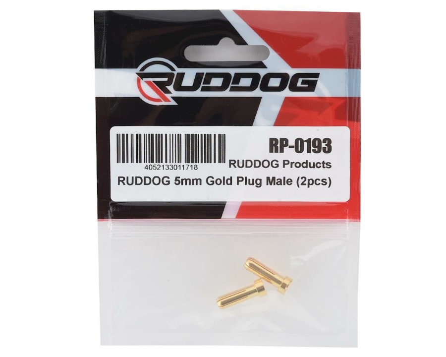 Electronics * | Ruddog 5Mm Gold Male Bullet Plug (2)