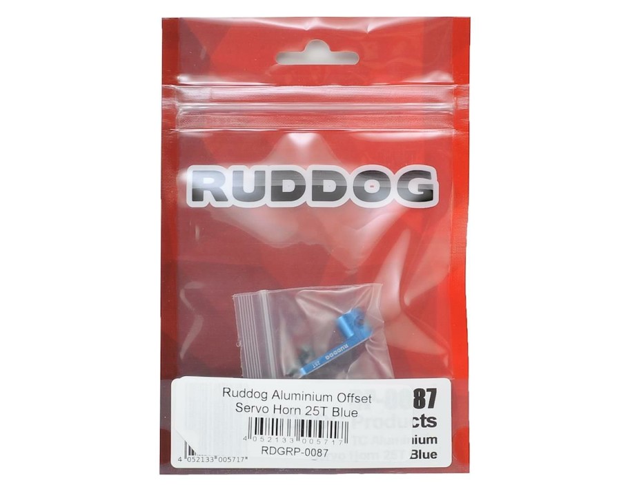 Parts * | Ruddog Aluminum Offset Servo Horn (Blue) (25T-Protek/Ruddog/Savox)