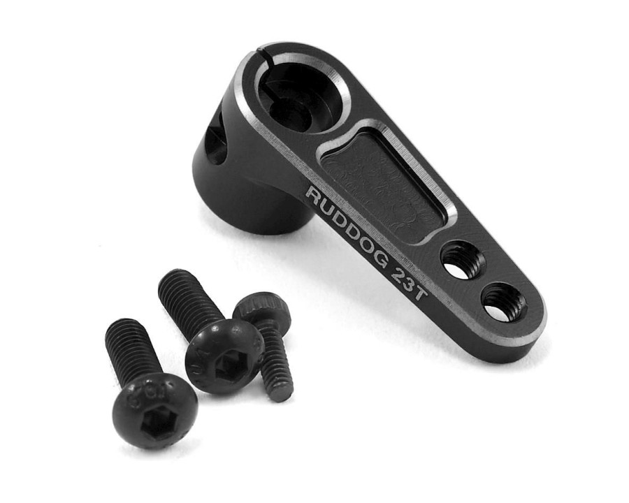 Parts * | Ruddog Aluminum Offset Servo Horn (Black) (23T Jr/Airtronics/Ko)