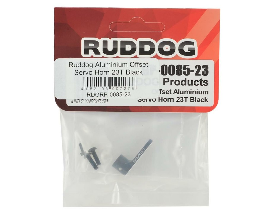 Parts * | Ruddog Aluminum Offset Servo Horn (Black) (23T Jr/Airtronics/Ko)