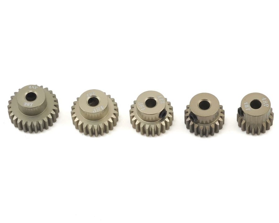 Parts * | Ruddog 5-Pack 48P Aluminum Pinion Gear Even Pack (18,20,22,24,26T) (3.17Mm Bore)