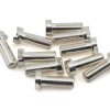 Electronics * | Ruddog 4Mm Silver Male Bullet Plug (10) (14Mm Long)