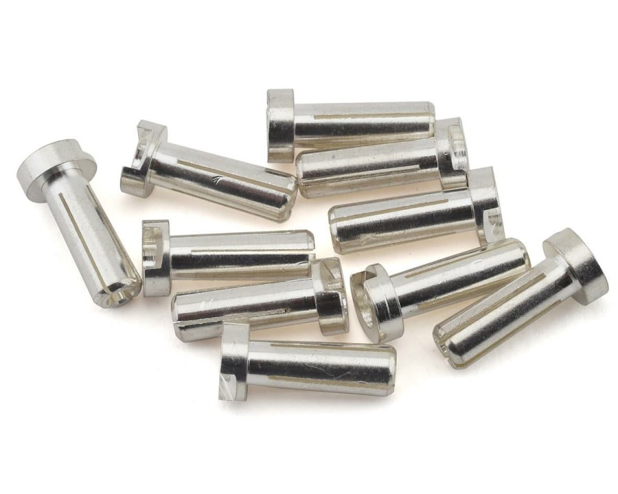 Electronics * | Ruddog 4Mm Silver Male Bullet Plug (10) (14Mm Long)