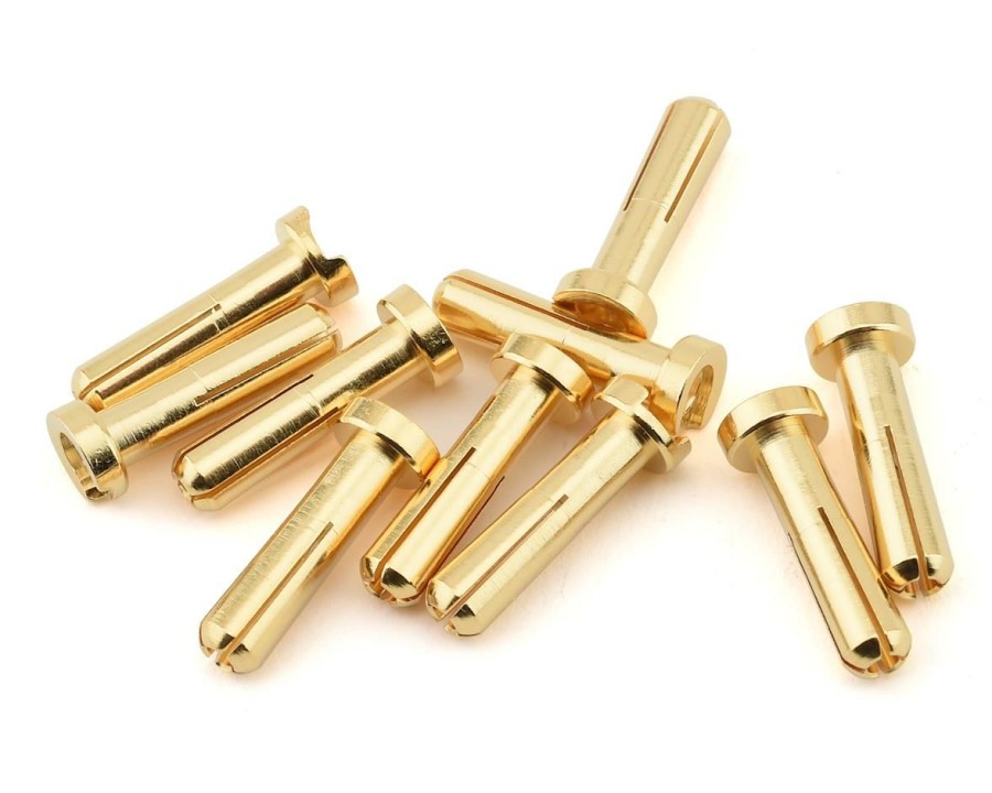 Electronics * | Ruddog 4Mm Gold Male Bullet Plug (10) (18Mm Long)