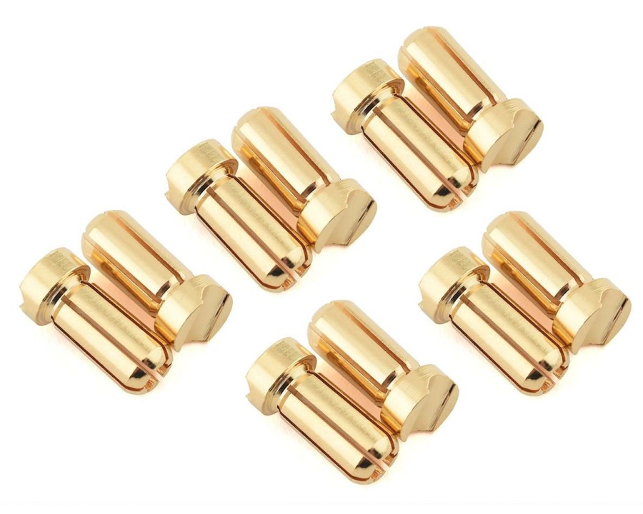 Electronics * | Ruddog 5Mm Short Gold Male Bullet Plug (10) (10Mm Long)